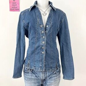 dressbarn denim button up jacket
